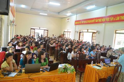 Cấp Tiểu học Phòng GD&ĐT huyện Cư M’gar, tỉnh Đăk lăk ra quân đầu năm học 2017 – 2018. Tập huấn Phần mềm soạn thảo giáo án điện tử Violet.